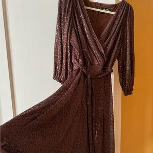 Elegant Sequin Wrap Dress
